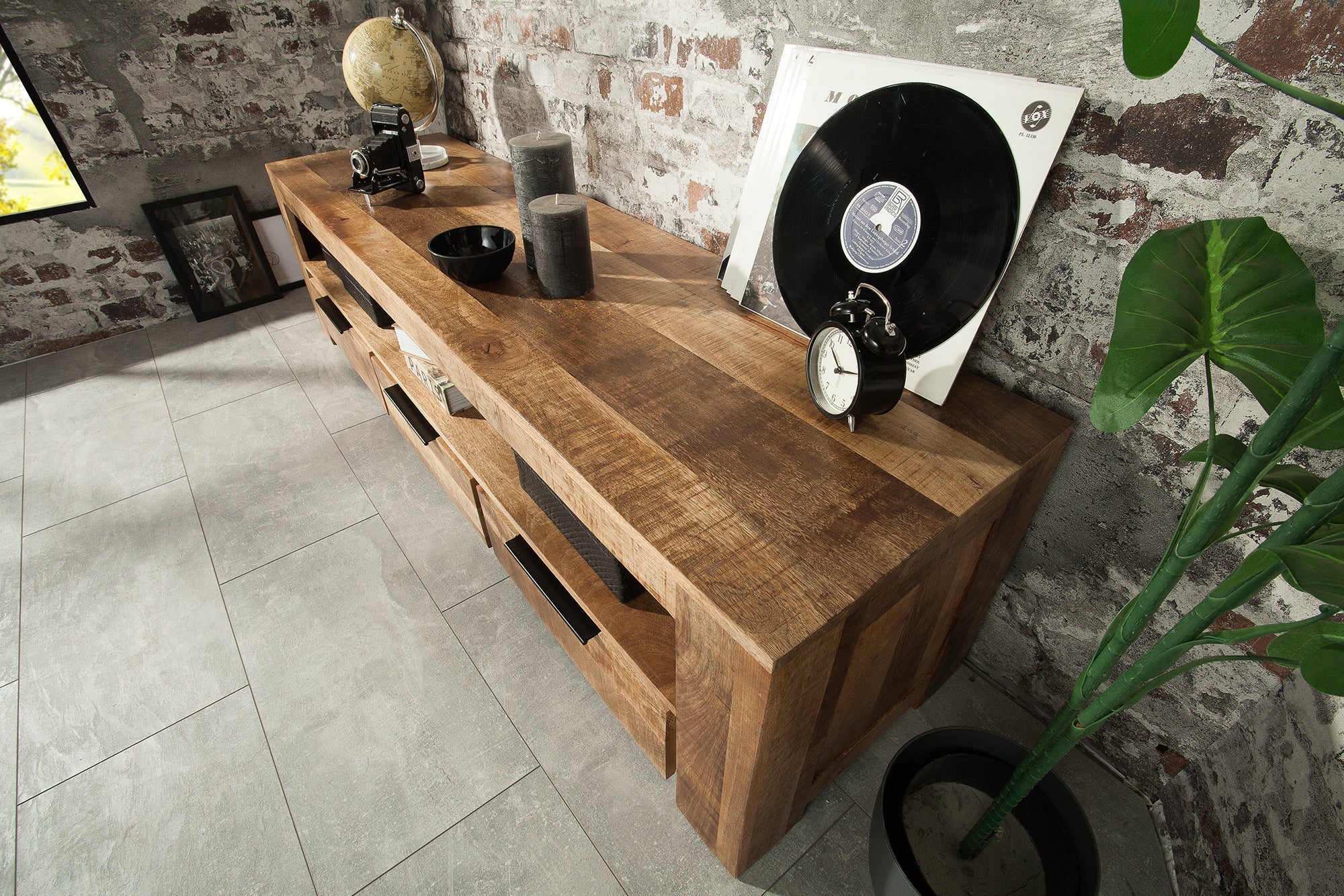 TV Stand Blacksmith 170cm Mango Wood Natural