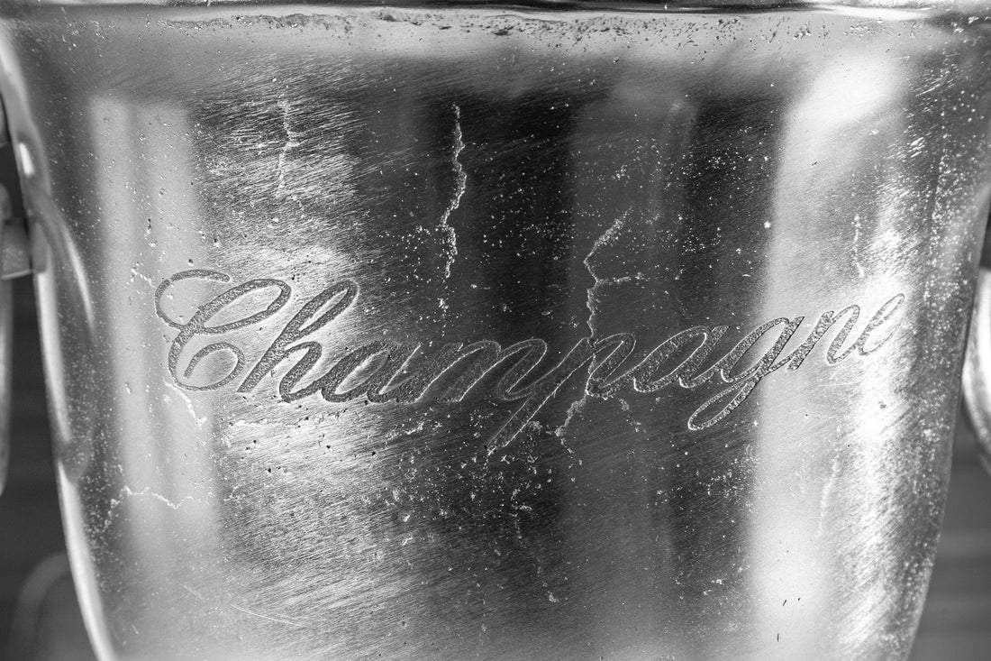 Champagne Cooler 40cm Metal Silver
