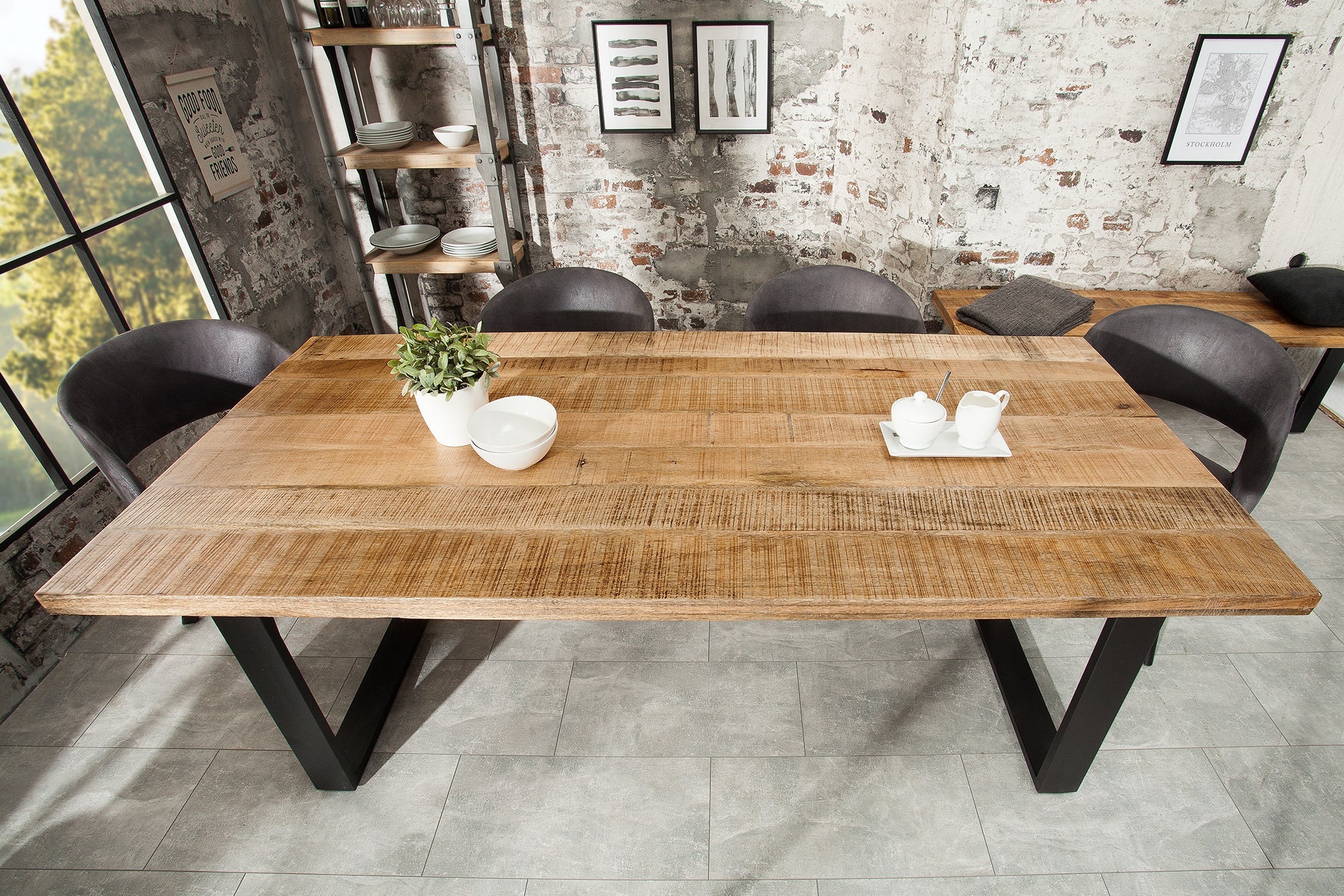 Dining Table Blacksmith 180cm Mango Wood Natural