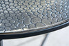Set Of 2 Round Nesting Coffee Tables Croco 35cm/40cm Metal Silver