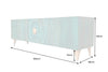 TV Stand Golden Eye 180cm Mango Wood Turquoise Gold