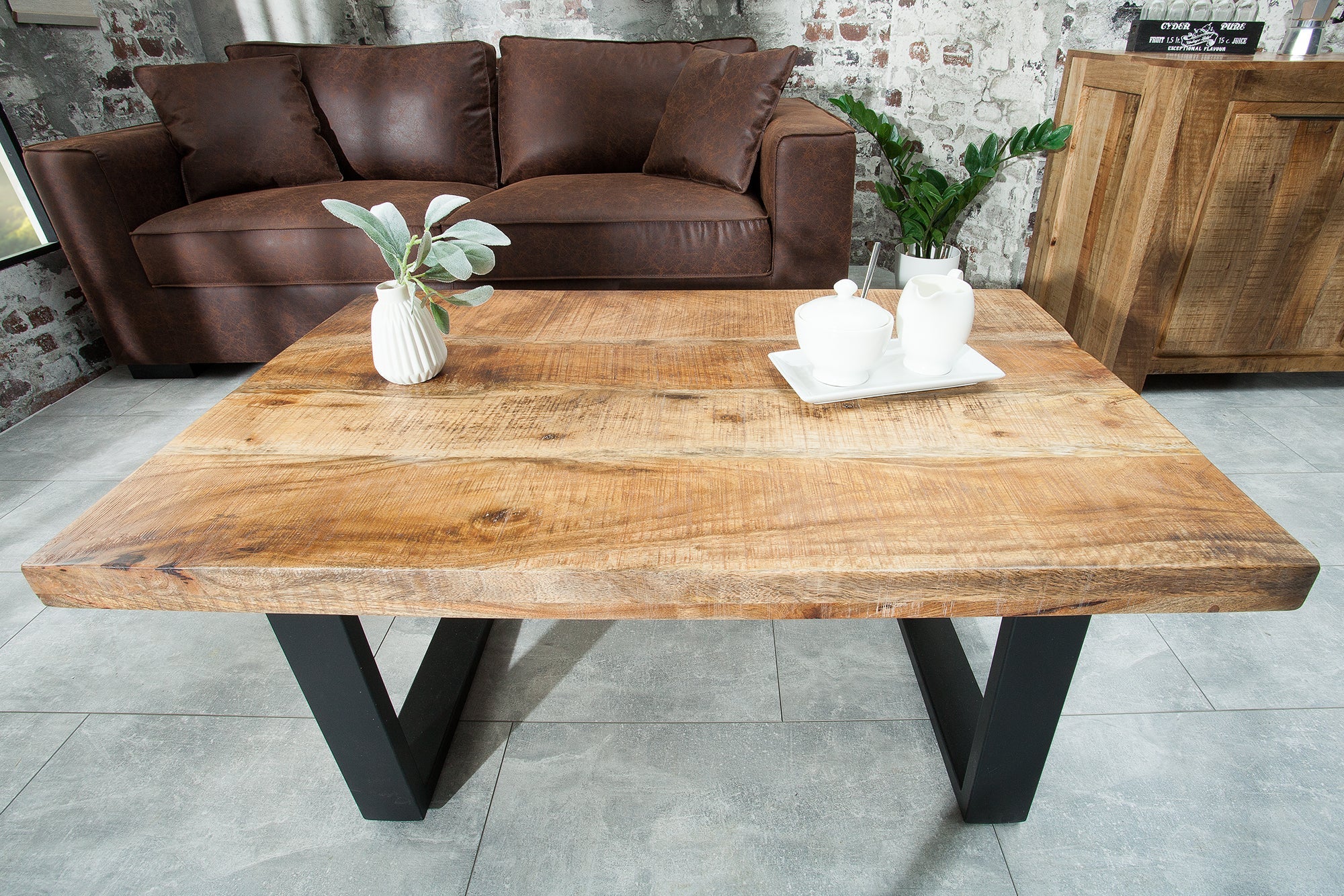 Coffee Table Blacksmith 100cm Mango Wood Natural