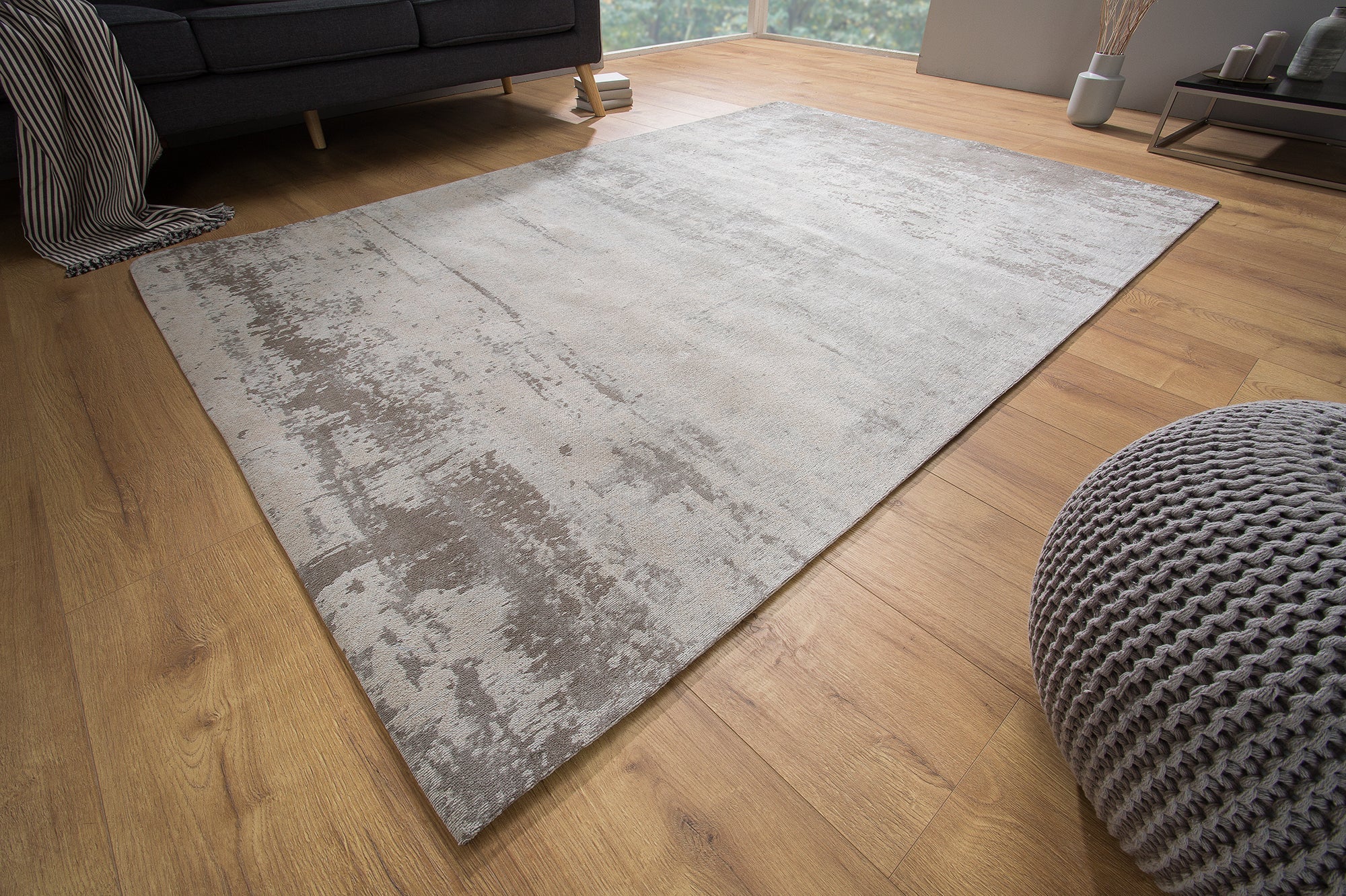 Rug Modern Art 240x160cm Cotton Vintage Beige