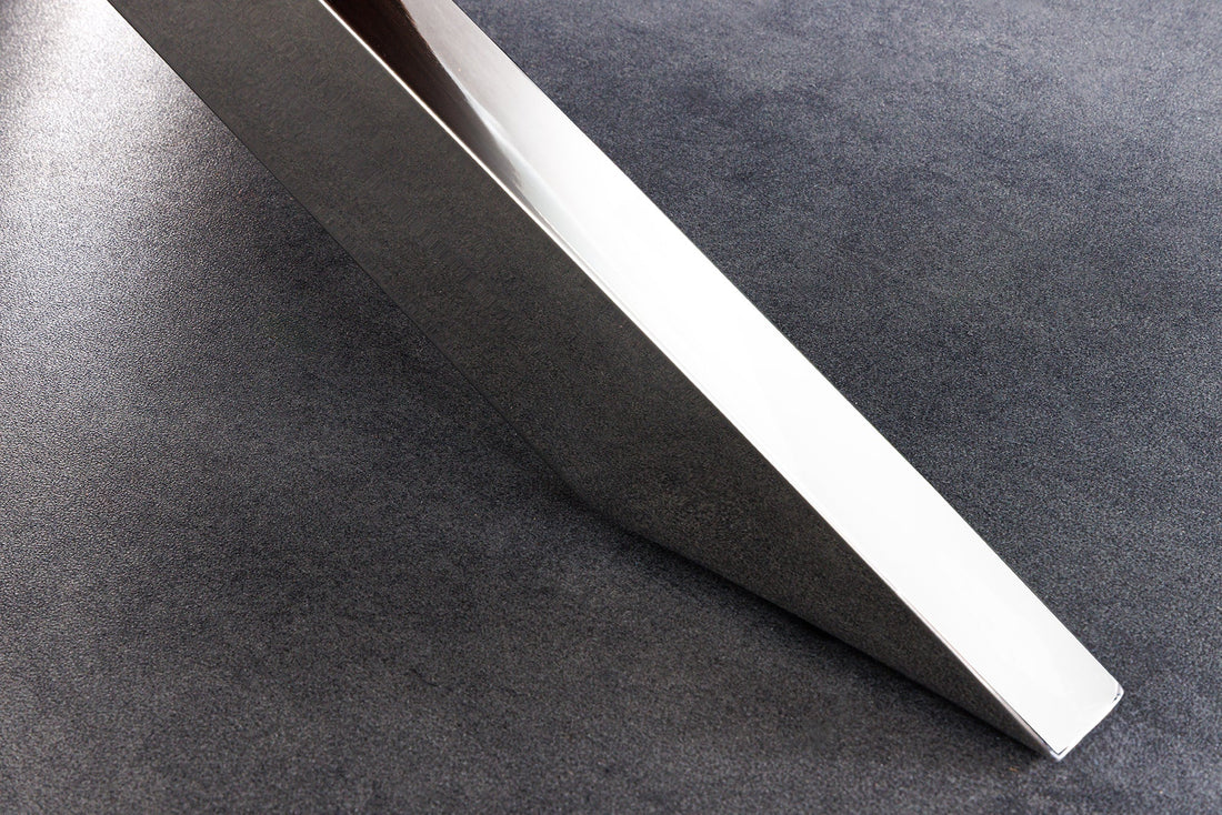 Oval Dining Table Barracuda 220cm Teak Wood Brown Cross Frame With Glass Top