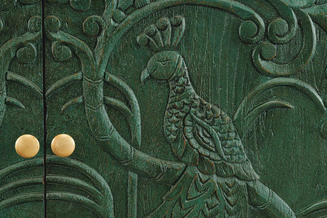 Sideboard Peacock 175cm Mango Wood Green
