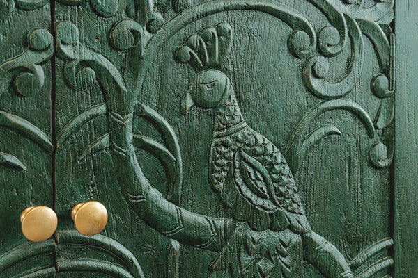 Sideboard Peacock 175cm Mango Wood Green