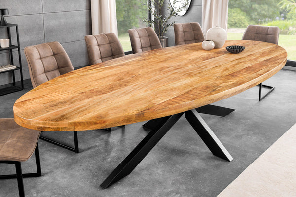 Oval Dining Table Titan 240cm Mango Wood Natural