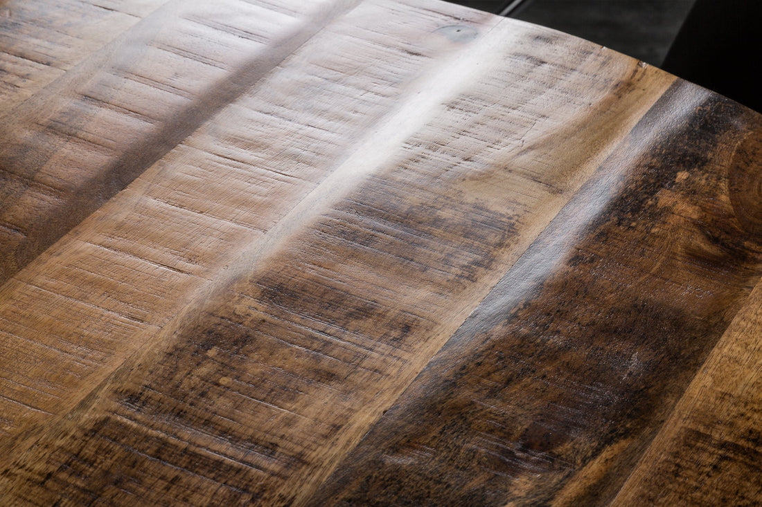 Round Dining Table Blacksmith 120cm Mango Wood Natural