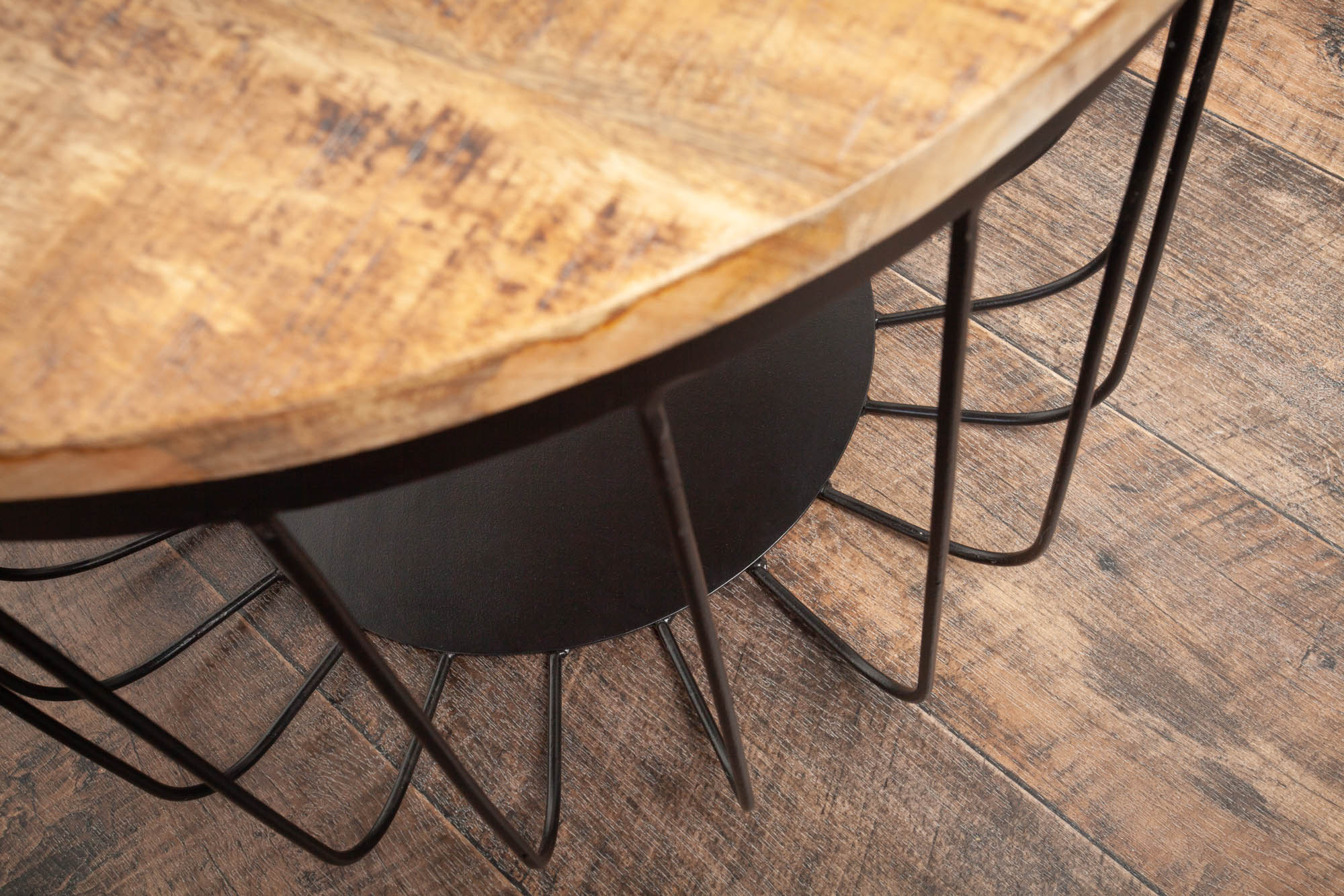 Round Side Table Fortress Loft 40cm Mango Wood Natural