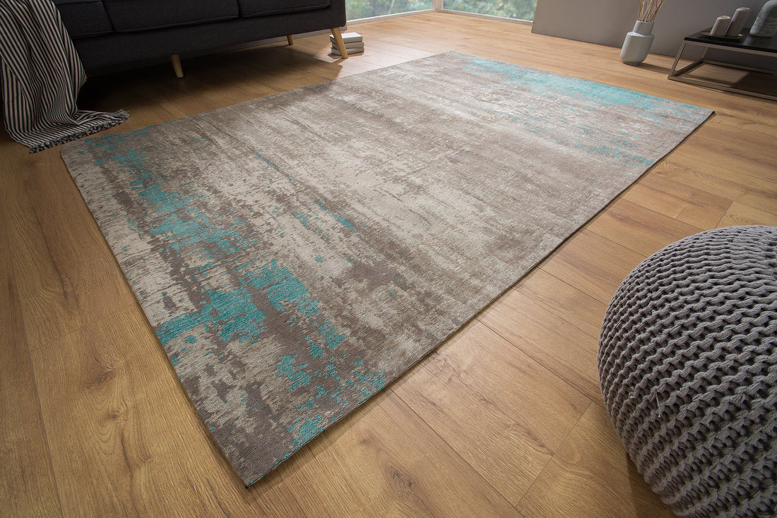 Rug Modern Art 240x160cm Cotton Grey Blue