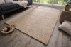 Hand-woven Rug Loop 240x160cm Wool Beige