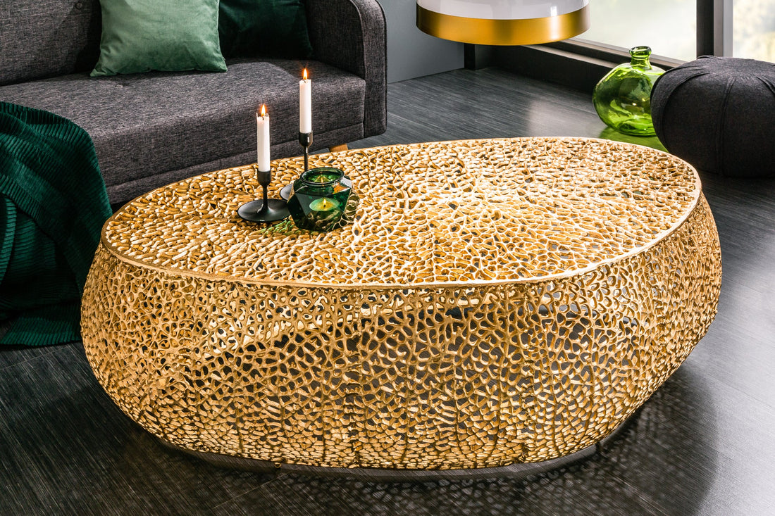 Coffee Table Ambrosia 122cm Metal Gold