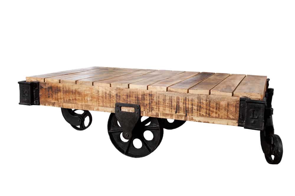 Coffee Table Railway 118cm Mango Wood Natural