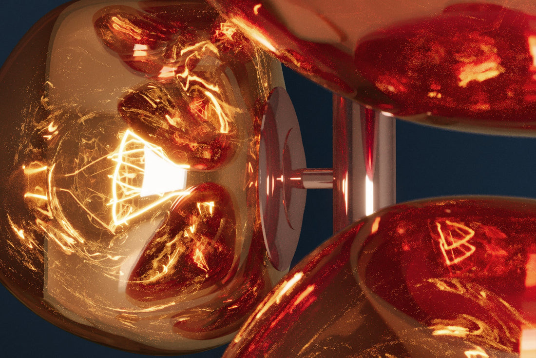 Floor Lamp Liquid Diamond 168cm Glass Copper