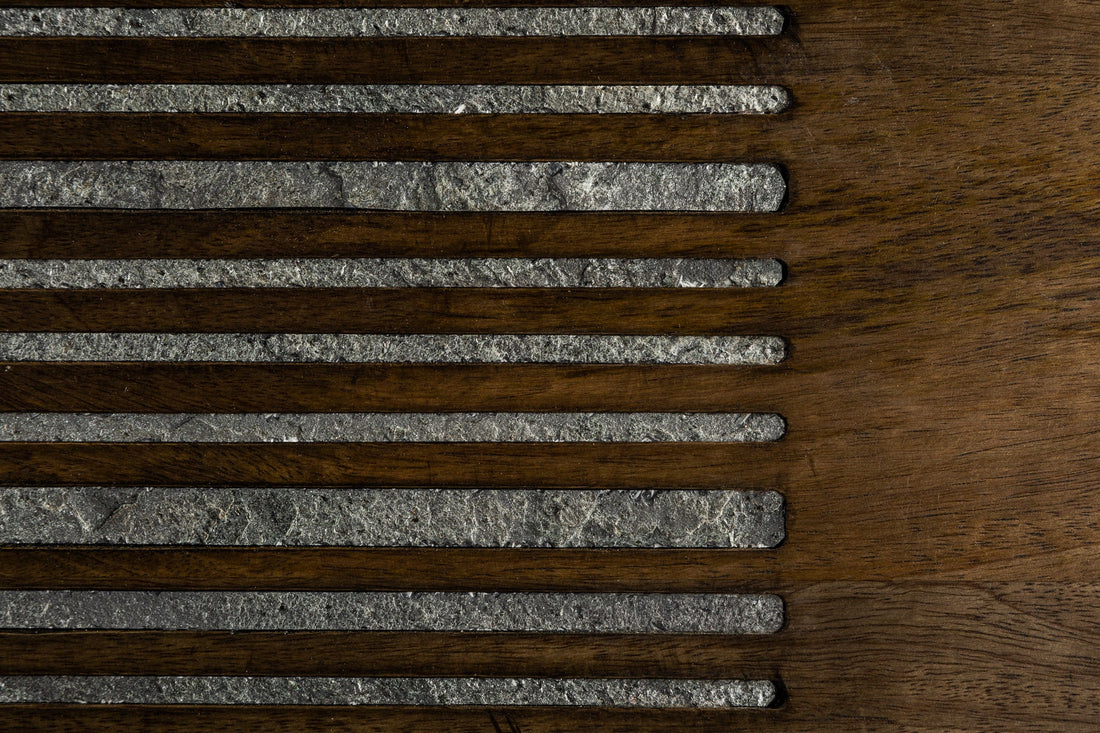 Cabinet Obsidian 121cm Mango Wood Brown & Agate