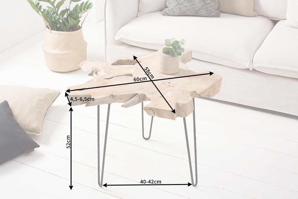 Coffee Table Wild 60cm Teak Wood Natural