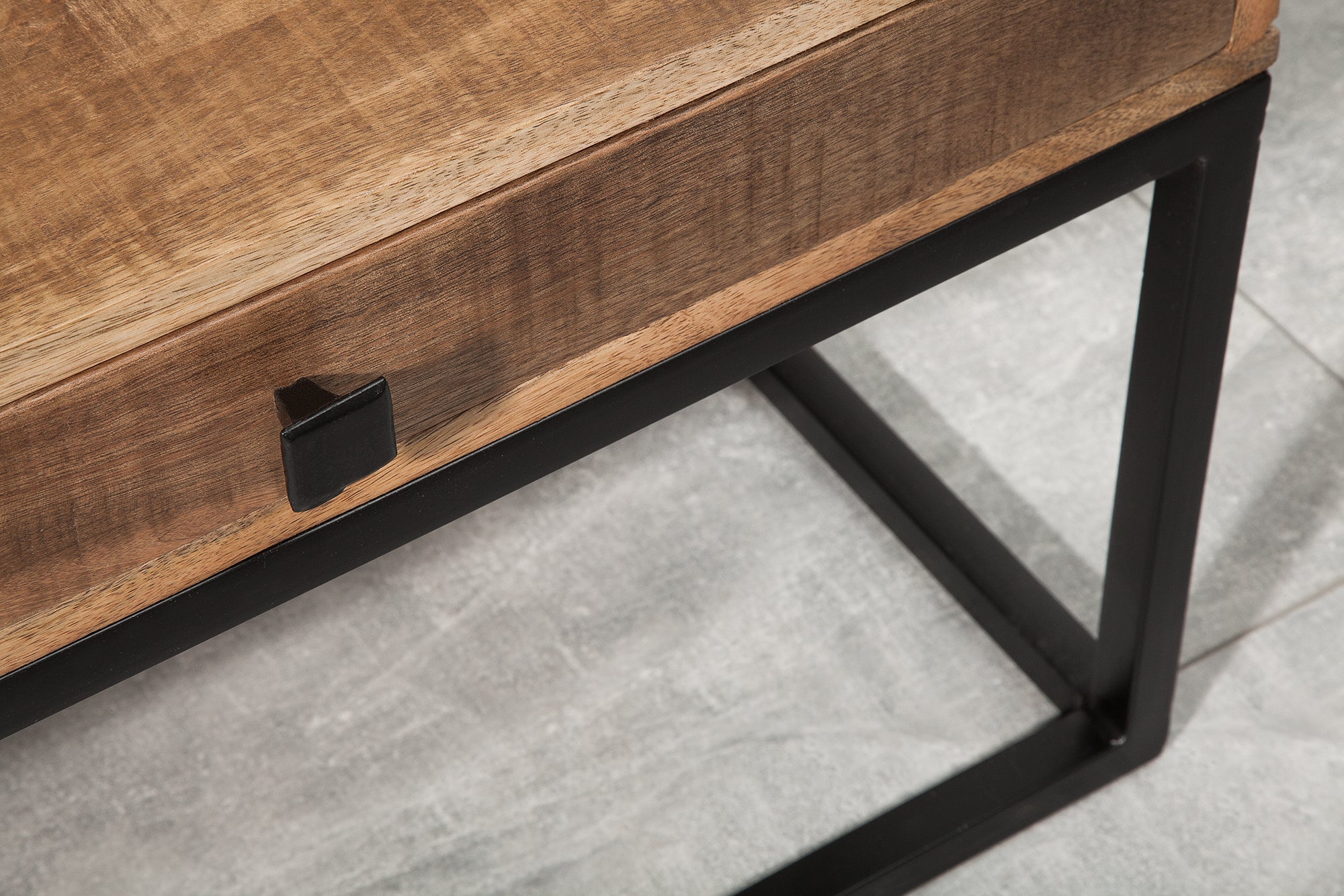 Coffee Table Blacksmith 100cm Mango Wood Natural With Drawer