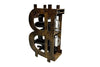 Wine Shelf Half Bitcoin 68cm Pine wood Natural