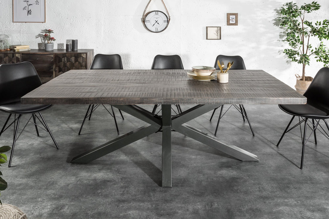 Dining Table Titan 200cm Mango Wood Grey