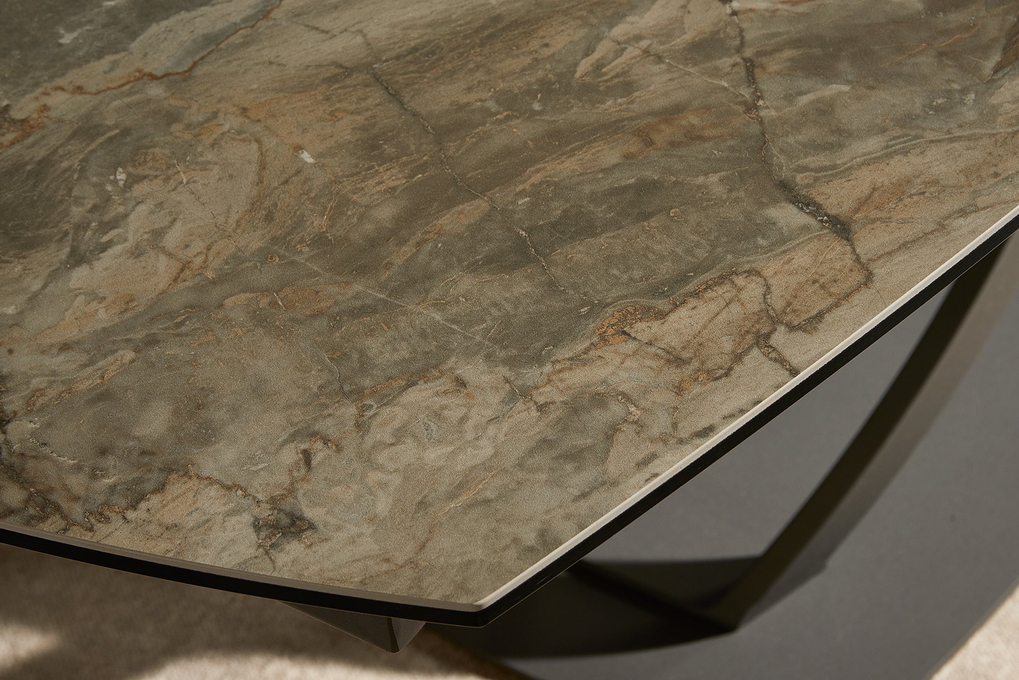 Dining Table Astral 130-190cm Ceramic Taupe