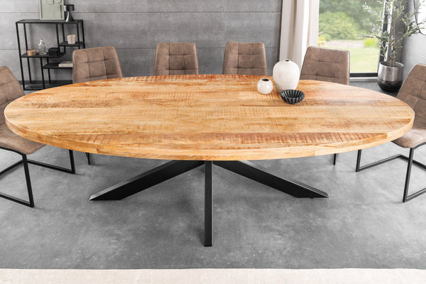 Oval Dining Table Titan 240cm Mango Wood Natural
