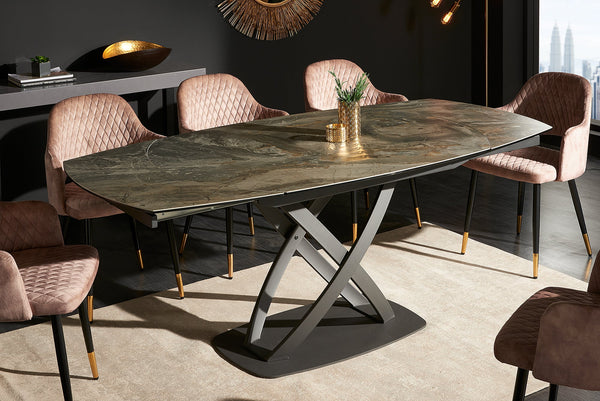Dining Table Astral 130-190cm Ceramic Taupe