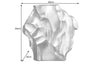Vase Liquid 30cm Metal Silver