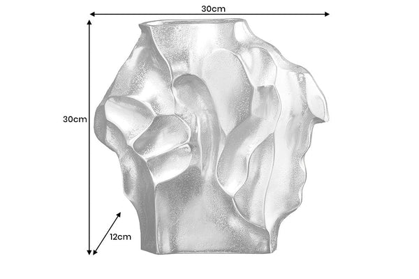 Vase Liquid 30cm Metal Silver