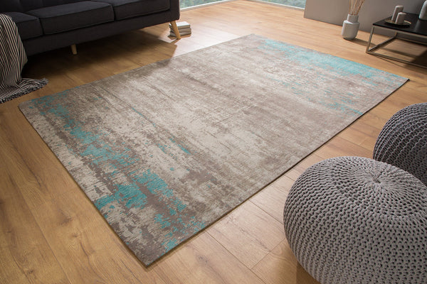 Rug Modern Art 240x160cm Cotton Grey Blue