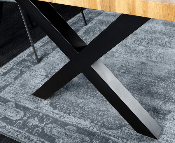 Dining Table Cortez 160cm Wild Oak Look X-Frame