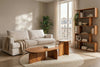 Set Of Two Coffee Tables Gatsby 100cm/45cm Mango Wood Brown