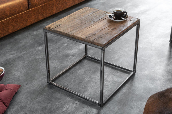 Side Table Barracuda 41cm Recycled Wood Brown