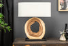 Table Lamp Organic Artwork 62cm Walnut Natural