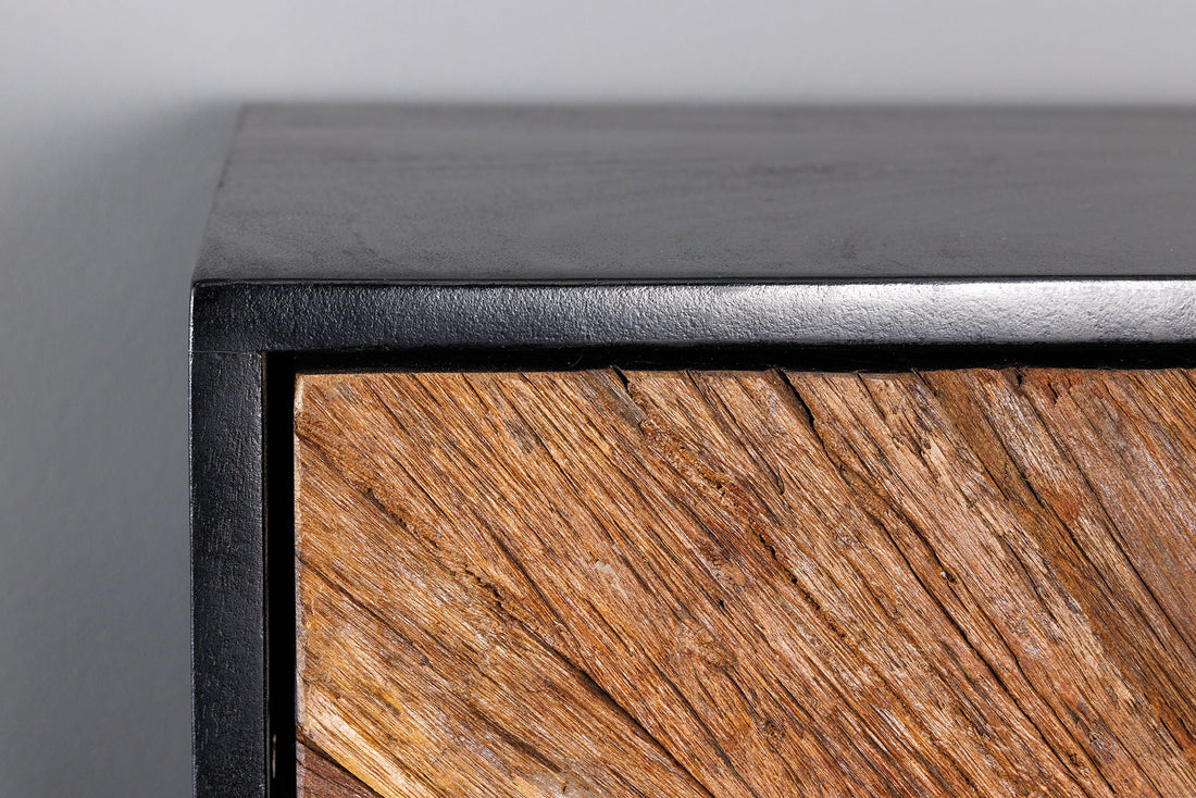 Cabinet Barracuda 120cm Mango Wood Black Teak Wood Brown