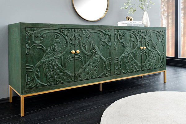 Sideboard Peacock 175cm Mango Wood Green