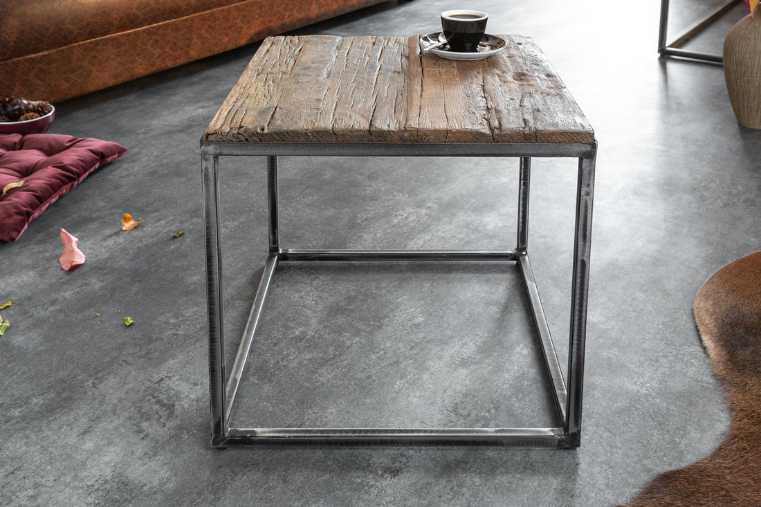 Side Table Barracuda 41cm Recycled Wood Brown