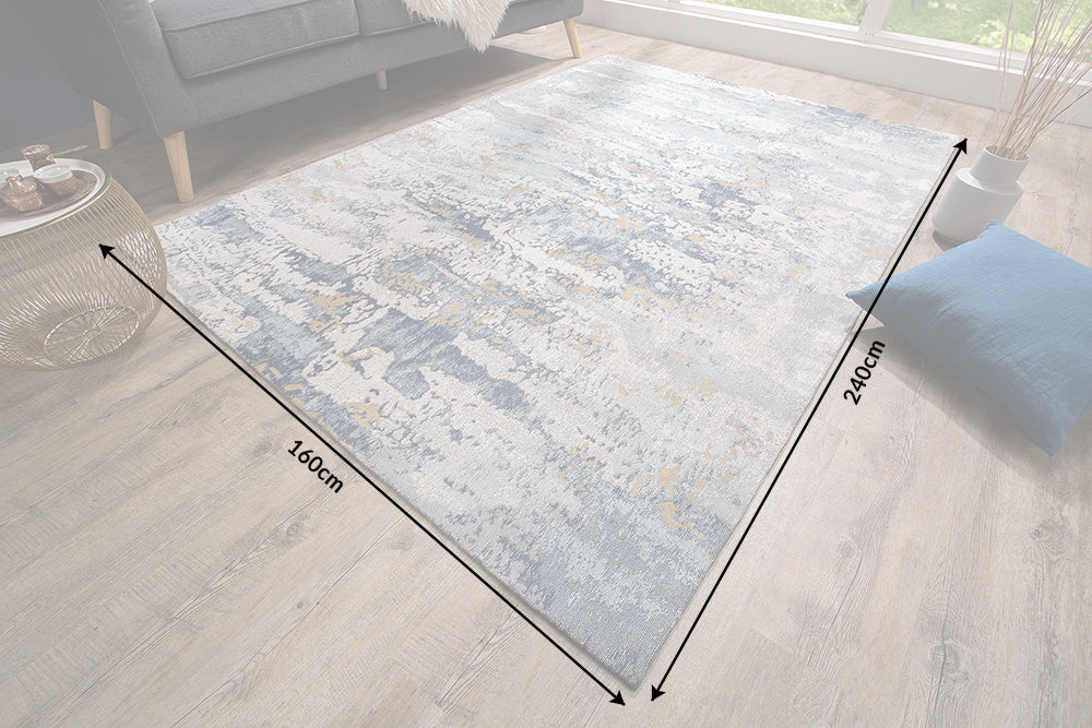 Rug Abstract 240x160cm Cotton Blue