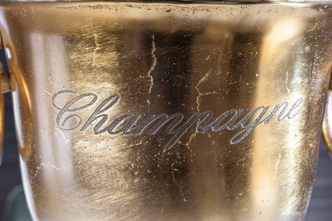 Champagne Cooler 40cm Metal Gold