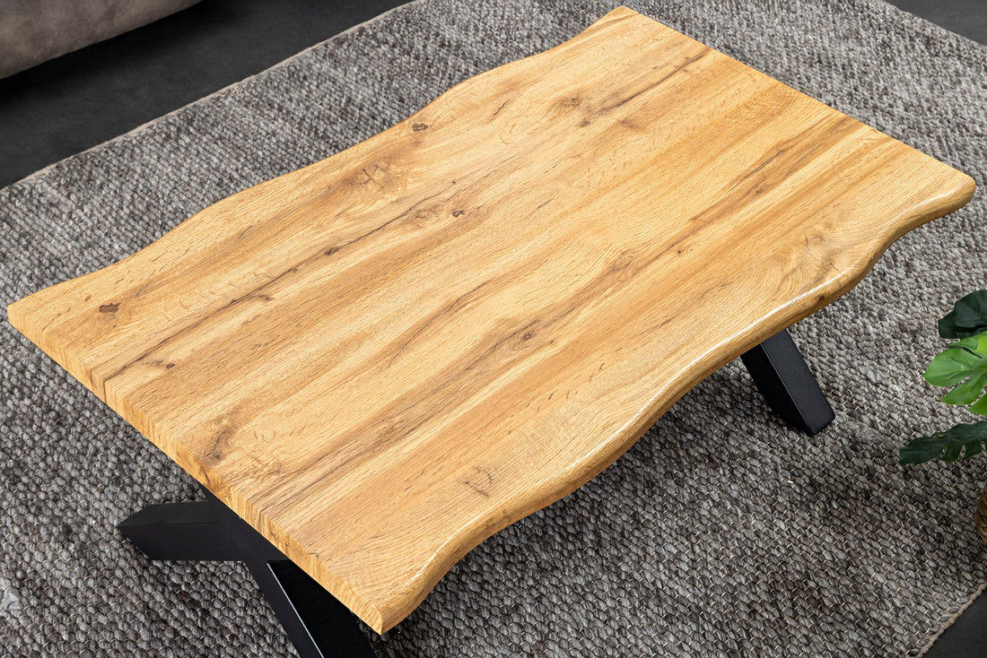 Coffee Table Cortez 90cm Wild Oak Look X-Frame