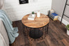 Round Side Table Fortress Loft 40cm Mango Wood Natural