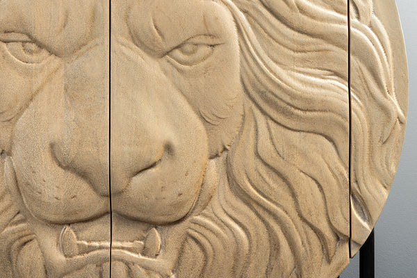 Cabinet Lion 140cm Mango Wood White