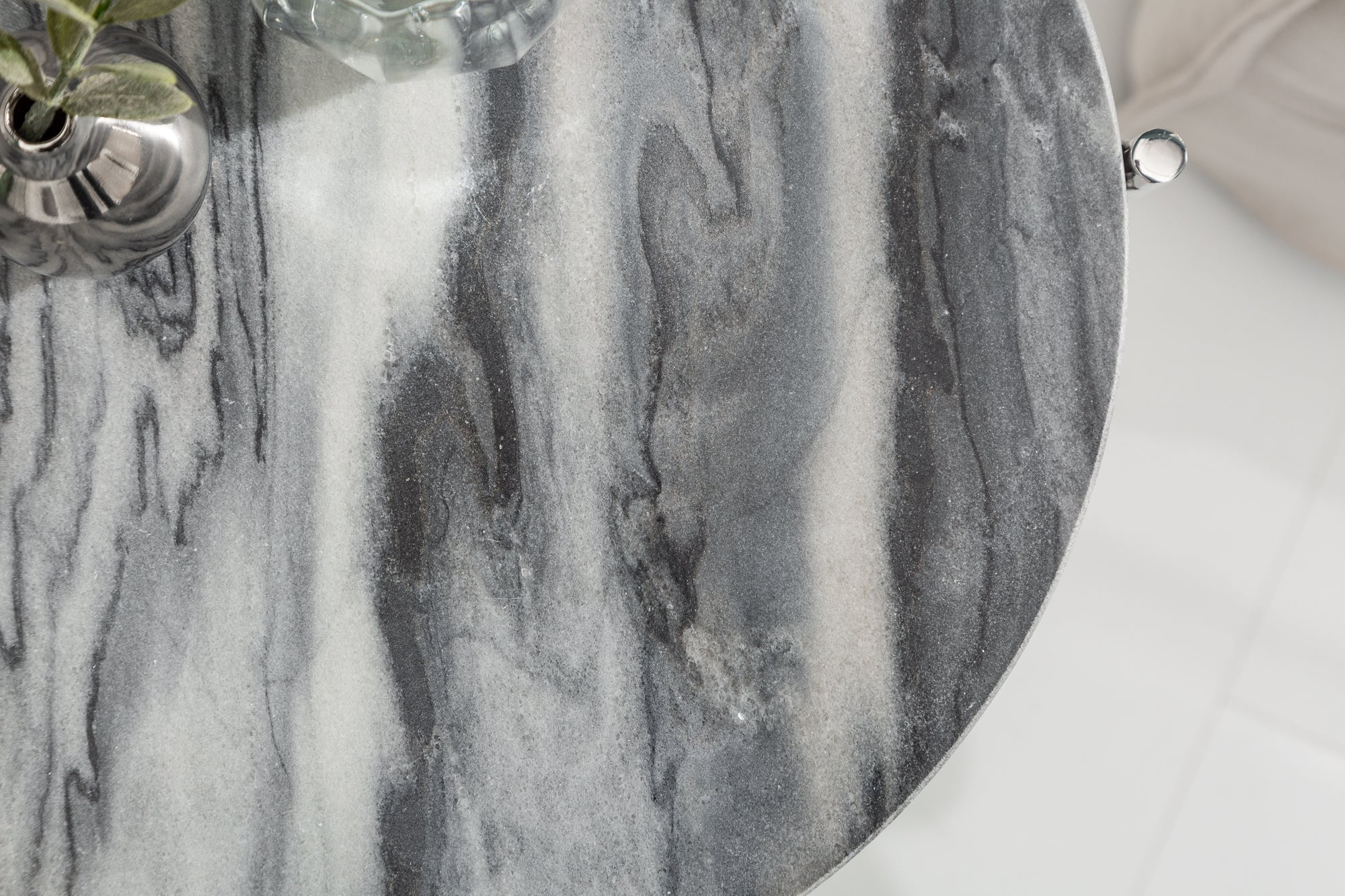 Round Side Table Talisman II 53cm Marble Grey