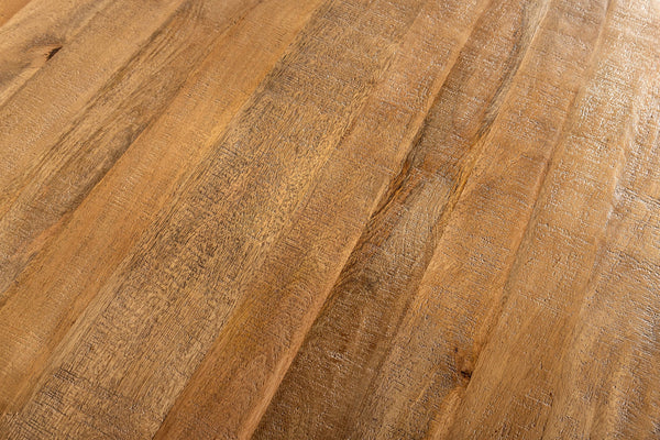 Round Dining Table Art Wood 140cm Mango Wood Brown