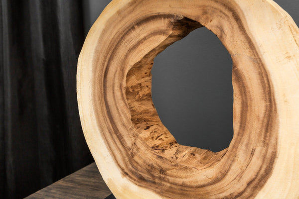 Table Lamp Organic Artwork 62cm Walnut Natural