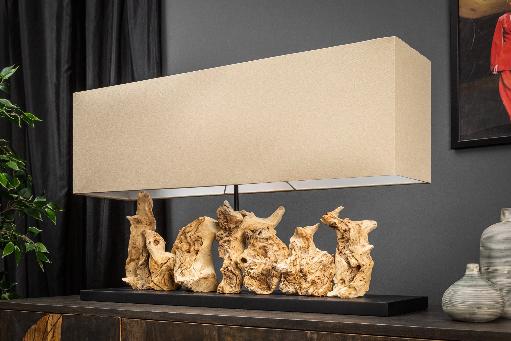 Table Lamp Pure Unique 80cm Driftwood Beige