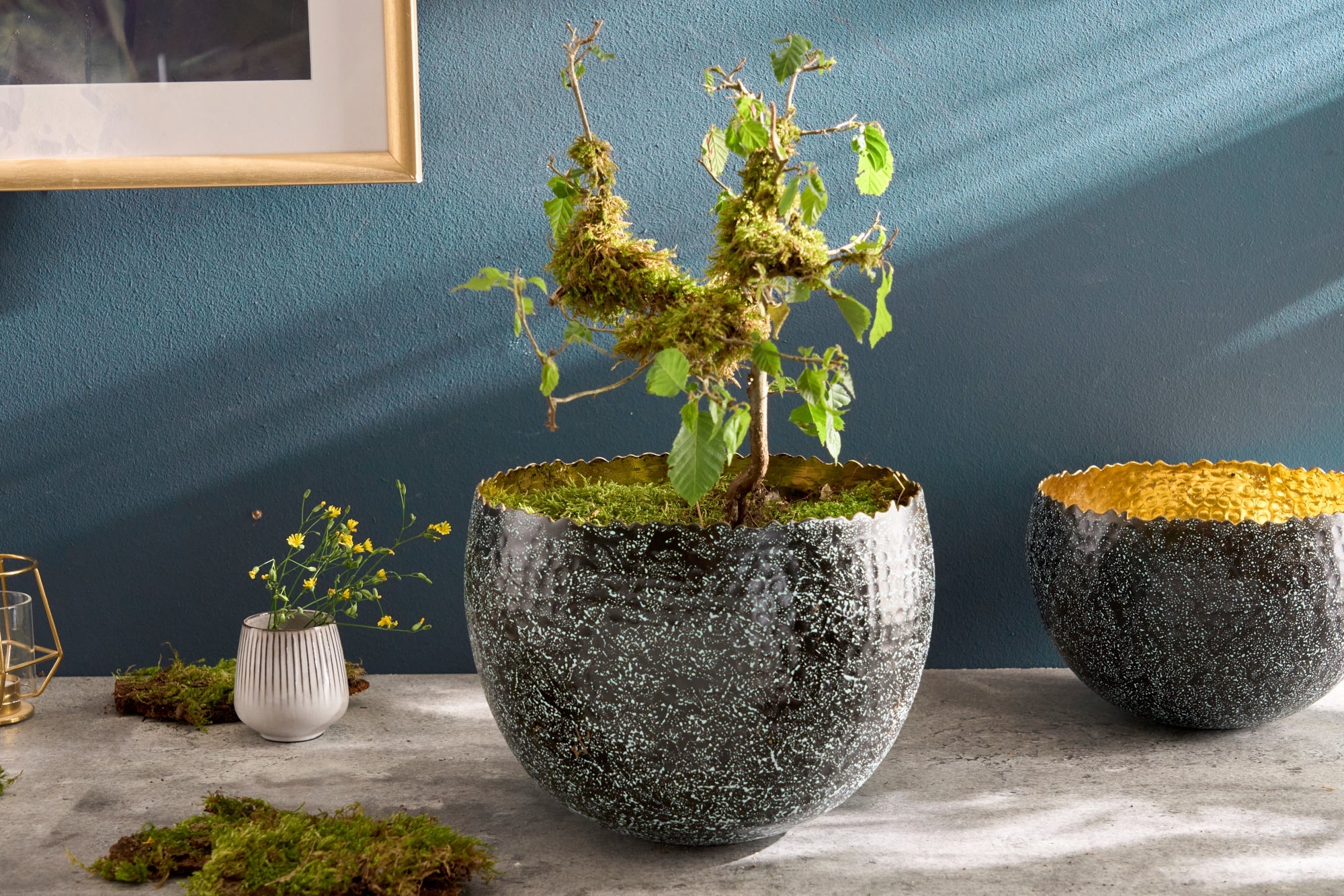 Flower Pot Orient 26cm Metal Silver