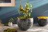 Flower Pot Orient 26cm Metal Silver