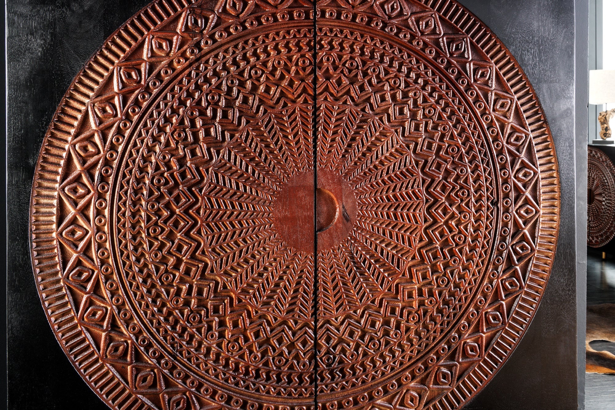 Cabinet Lotus 120cm Mango Wood Black