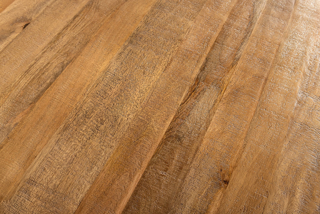 Round Dining Table Art Wood 120cm Mango Wood Brown