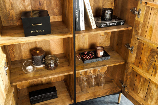 Cabinet Lotus 120cm Mango Wood Black
